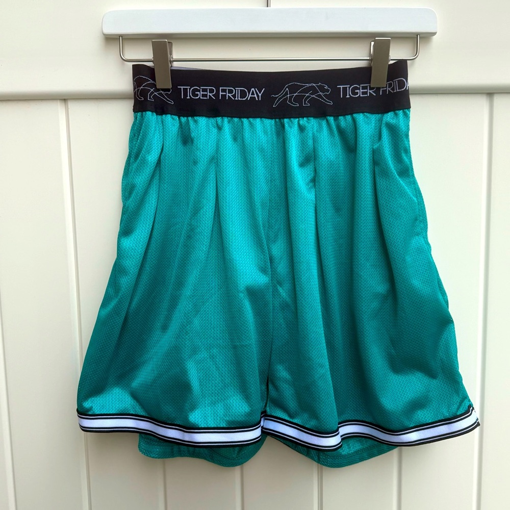 Tiger Friday Women's Teal Athletic Shorts